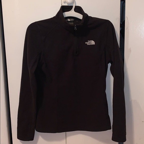 WOMENS NORTH FACE 1/4 ZIP BLACK FLEECE PULLOVER - Picture 1 of 7